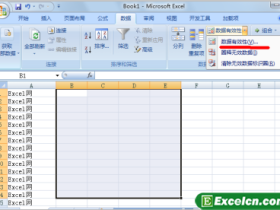 设置Excel单元格数据的有效性