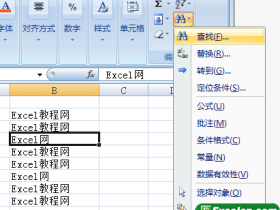 利用Excel 2007提供的查找与替换功能