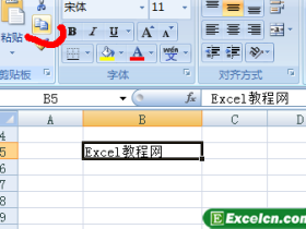 在Excel 2007中复制内容的方法