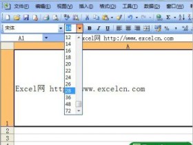 设置Excel表格中的文字大小