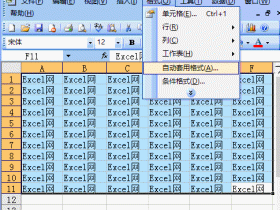 Excel中自动套用表格