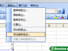 Excel2003中添加趋势线