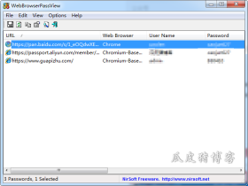 WebBrowserPassView-浏览器密码查看器