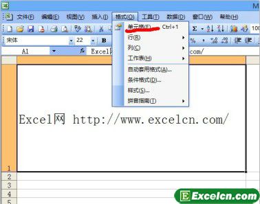使用菜单命令设置Excel单元格字体第1张