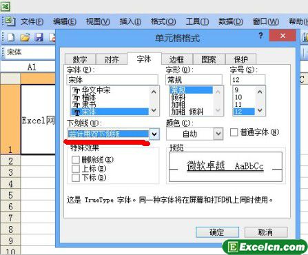 设置Excel2003单元格中的文本字形第1张