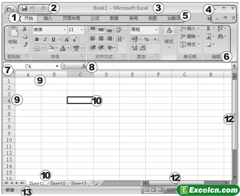 Excel2007整个的工作界面第1张