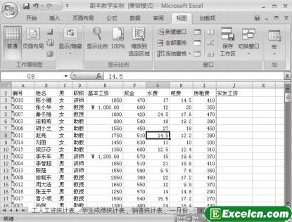 调整Excel2007文档的显示比例第4张