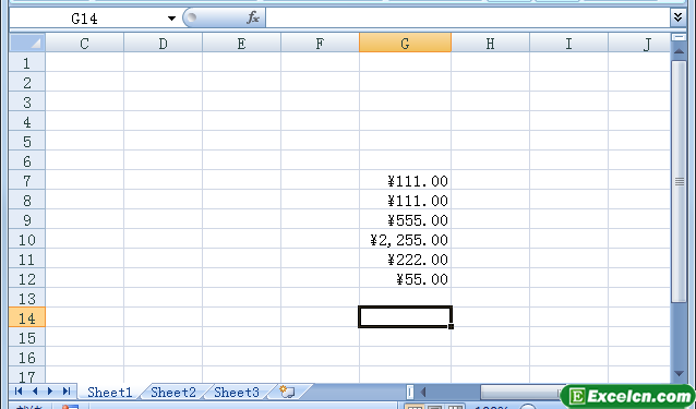 在Excel2007中输入货币数据第2张