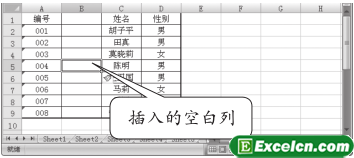 在Excel工作表中插入行或列第4张