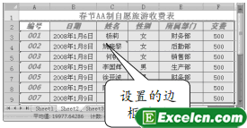 给Excel2007单元格添加边框第2张