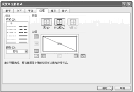 通过Excel边框对话框设置斜线表头第2张