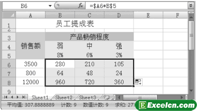 Excel2007的混合引用第4张