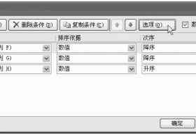 Excel中按行排序