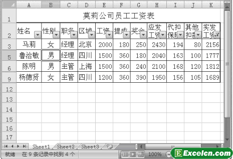 Excel2007的自定义筛选第4张