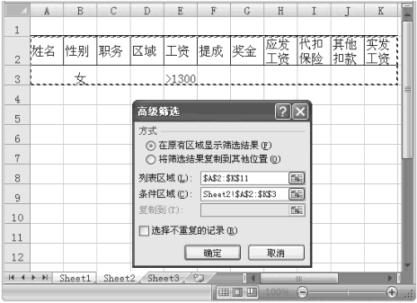 在Excel2007中使用高级筛选第5张
