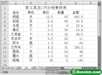 Excel2007中按位置合并计算数据第2张