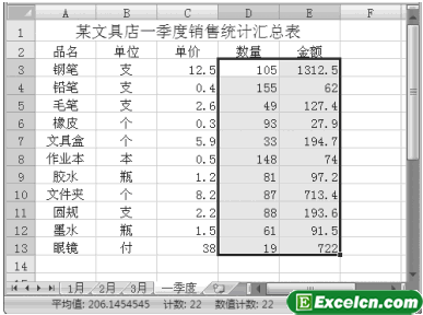 Excel2007中按位置合并计算数据第8张