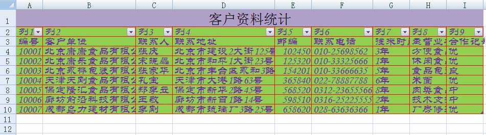 自定义excel表格样式第7张