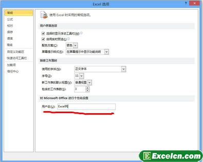 更改Excel2010默认用户名称第1张