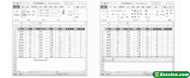 Excel2010中的数据分析小迷你图功能第2张