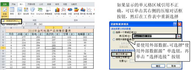 Excel2010中创建数据透视表第1张