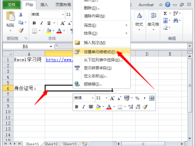 在excel中输入身份证号码