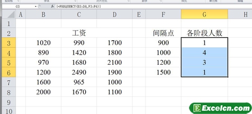 数据频率分布FREQUENCY函数第1张