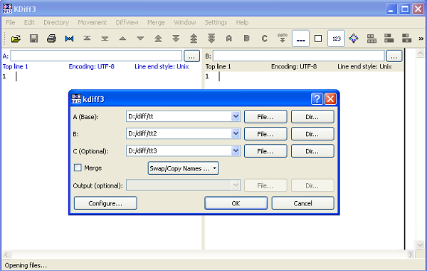 KDiff3-文件目录比较合并工具第2张