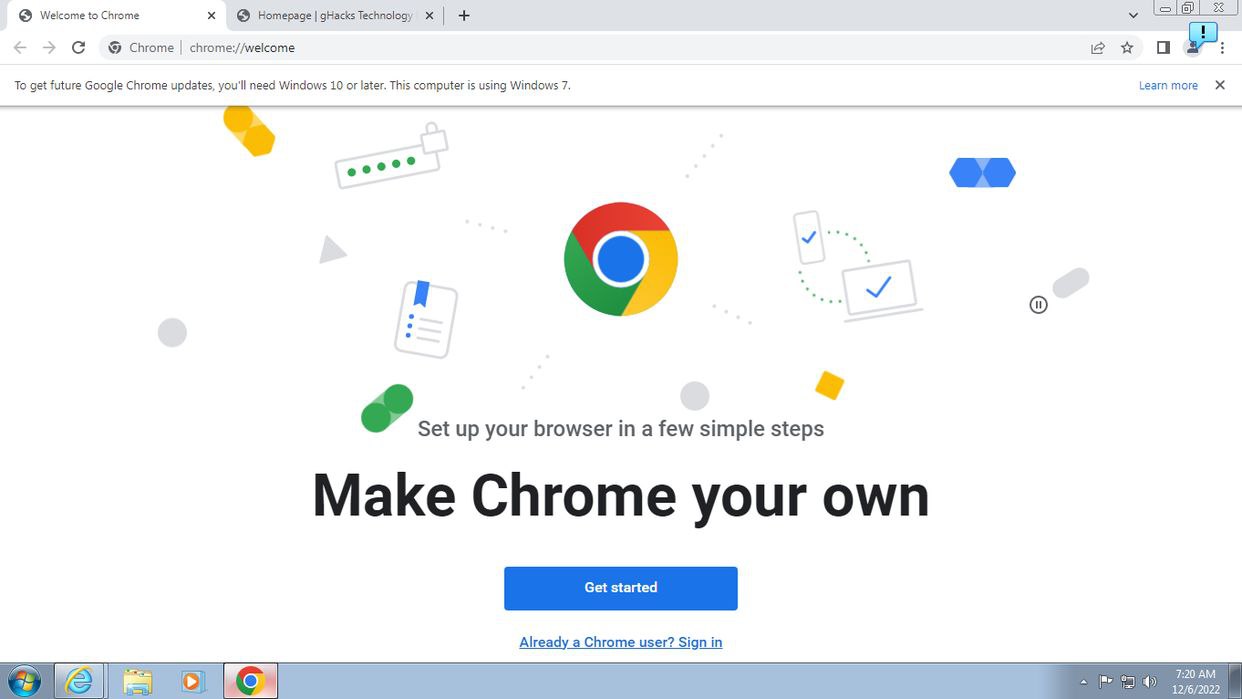 关闭谷歌Chrome浏览器系统更新通知