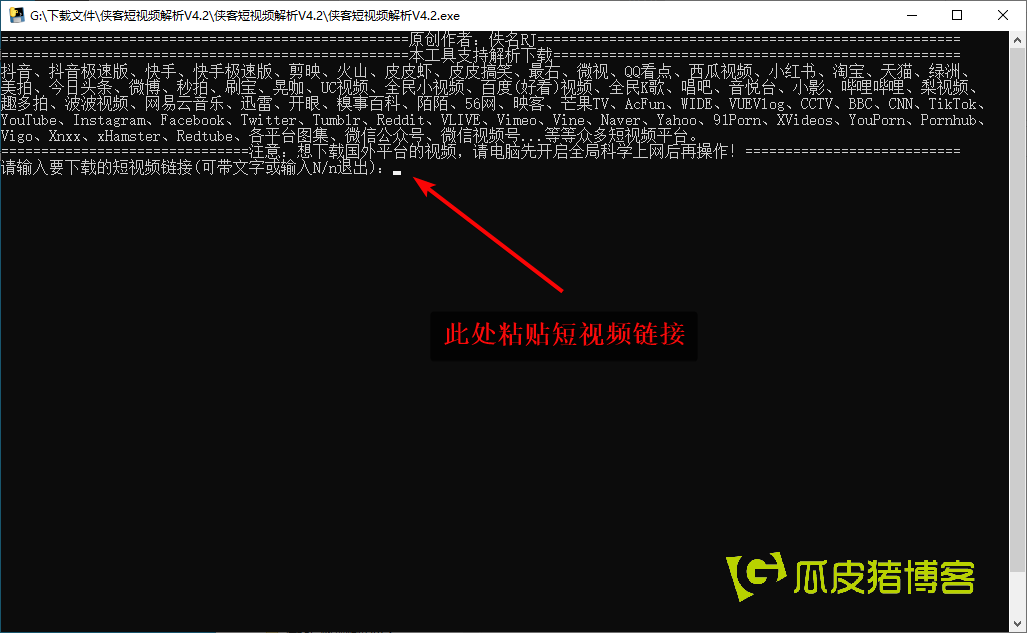 侠客短视频解析V4.2-支持国内外短视频无水印下载工具第2张