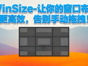 WinSize-让你的窗口布局更高效，告别手动拖拽！