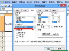 设置Excel2003单元格中的文本字形