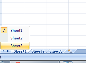 Excel2007中工作表的选择方式